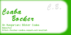 csaba bocker business card